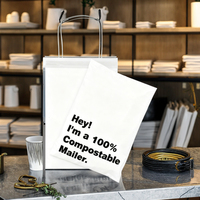 En gros OEM Enveloppes d'expédition en polyéthylène jetables personnalisées 19x24, imperméables, épaisseur 3 mil, avec impression sérigraphique, pour vêtements, chaussures, chaussettes et emballage de fourrures