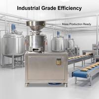 Machine à beurre de cacahuètes automatique pour usine de snacks, 220V, broyeur commercial de beurre de noix
