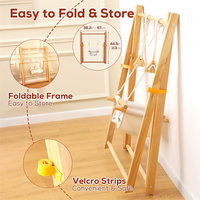 Balançoire d'intérieur pliable 2 en 1 pour bébé, hamac de jardin, chaise suspendue, balançoire portable en pin pour tout-petits avec ruban magique