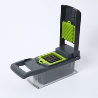 Hachoir à fruits et légumes multifonctionnel manuel en acier inoxydable 16 pièces, mandoline, trancheuse, outil de cuisine, coupe-légumes, oignon