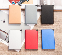 Dompet Kartu Aluminium Minimalis Tipis, Penahan Kartu Logam, Pembuka Kartu Aluminium, Penutup RFID, Pelindung Dompet