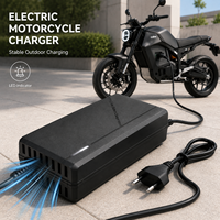 Chargeur de batterie universel pour vélo électrique 72V 5A, adaptateur de charge rapide pour vélos électriques au lithium/à l'acide-plomb avec entrée AC 100-240V