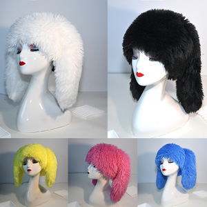 Gorro de invierno con orejas de conejo divertidas y lindas, cálido, de peluche suave, color caramelo, con letras, para negocios, playa y diversas ocasiones. - Product Image 3