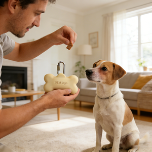 Portable Silicone <b>Dog</b> Training <b>Treat</b> Bag with Clip, Hands Free <b>Dog</b> <b>Treat</b> <b>Pouch</b> for Walking Training, OEM Custom Size Logo - Product Image 1
