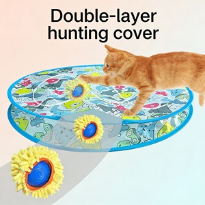 Mainan Jaring Berburu Interaktif Otomatis Bola Gravitasi Bestseller untuk Kucing Anjing Tikus, Permainan Penangkap Cepat Berputar, Warna Dapat Disesuaikan - Product Image 1
