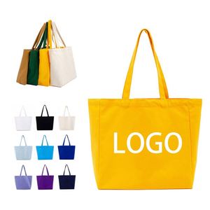 Sac fourre-tout en toile écologique personnalisé en gros pour femmes, réutilisable, recyclable, avec logo et motif, cadeau original pour les courses - Product Image 1