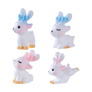 Micro Landscape Model Elk Ornament Resin Elk Unicorn Desktop Adornment Keychain Car Decor Accessories Blind Bag Surprise Toys - Product Image 6