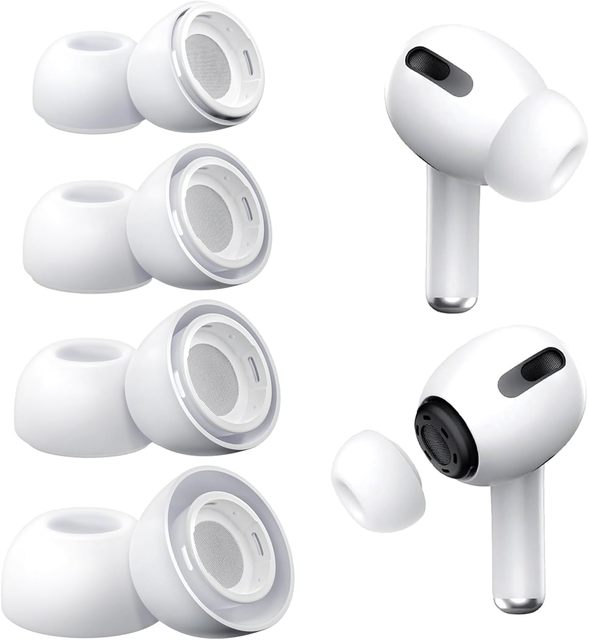Noise Cancelling Earbuds Replacement Silicone Ear Tips for Airpods Pro& Pro 2nd Gen Fit in the Charging Case(S/M/L)