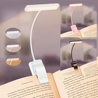 Portable Flexible Easy Clip Nuit Lampe De Lecture USB Rechargeable Lampe De Lecture 3 Couleurs Chaud Cool Blanc Lumière Du Jour Livre Lampe