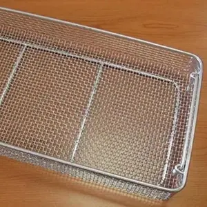 200 Micron Sterilization Filter Housing Strainers Inconel Heat Treat 304 Stainless Steel Woven Wire Mesh Storage Baskets