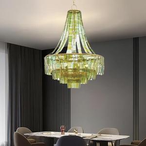 Lámparas de Araña Modernas Personalizadas, Lámparas de Diseño, Cristal, Lustre, para Sala de Estar, Comedor, Lámparas Colgantes Decorativas de Cristal y Latón - Product Image 4