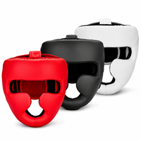 Vente en gros OEM Logo personnalisé Protection des joues Casque de boxe Protection de la tête Entraînement de boxe Sparring Kickboxing Arts martiaux PU