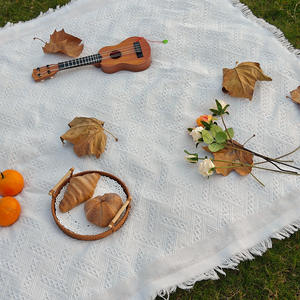 Tapis de pique-nique en forme de T, imperméable, en polyester et coton, tissu de pique-nique, couverture de camping en plein air, tapis de plage, tapis de sol pour tente - Product Image 3