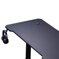 Nouveau bureau de jeu pour ordinateur en métal avec éclairage LED RGB moderne, surface en fibre de carbone, design ergonomique