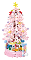 ZuanMa 2023 nouvelle série de noël noël arbre de noël bloc de construction brique ensemble Train Base Rotation vert arbre de noël ensemble