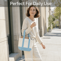 Sac fourre-tout mini en toile personnalisé avec logo, sac fourre-tout bateau brodé à empiècements de couleurs, sac cadeau réutilisable pour femmes promotionnel
