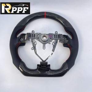 Volante de Fibra de Carbono y Cuero Personalizado Rppf, Accesorios Interiores para Automóviles, Compatible con <span class=keywords><strong>Subaru</strong></span> <span class=keywords><strong>Impreza</strong></span> WRX STI 2002-2004 - Product Image 5