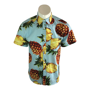 Los hombres Estilo Hawaiano 3D Impresión de piña camisa casual - Product Image 1