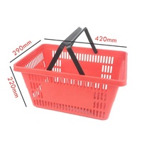 Panier de courses écologique pour supermarché avec roulettes, design épaissi, grande capacité 22L, 2 poignées