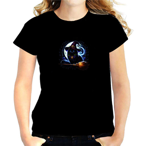 Pegatinas personalizadas impermeables de gato mágico de brujería para ropa, camisetas, vaqueros, mochilas, sombreros - Resistentes a los rayos UV y con acabado brillante - Product Image 5
