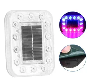 14 LED RGB Solare di Avvertimento Flash Camion Dell'automobile Dello Stroboscopio Di Emergenza Flash Light Dash Avvertimento Solare Lampada Larghezza Posteriore-End