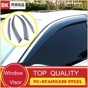 Car Accessories For TOYOTA ALPHARD 2015-2019 Car Injection Window Deflectors Vent Visor High Quality With Stainless Steel.