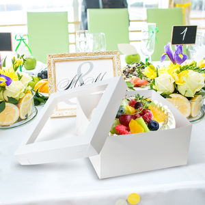 Wholesale <strong>White</strong> Paper <strong>Dream</strong> Bakery Box Person logo Cookie Waffle Cupcake Custom Donut Box with Window - Product Image 1