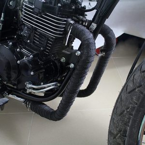 Tubo de escape térmico para motocicleta, 5cm x 10m, <span class=keywords><strong>cinta</strong></span> de calor para el tubo de escape, envoltura de escudos, cabezal múltiple, rollo de aislamiento - Product Image 5