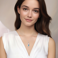 CDE or océan hippocampe pendentif collier Unique luxe concepteur 925 argent Sterling plage colliers à la mode mariage fiançailles