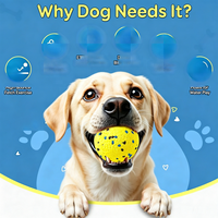 Balle flottante imperméable pour chien en ETPU, texture popcorn premium, jouets à mâcher pour animaux de compagnie, non toxiques, jouets élastiques pour l'exercice en piscine pour animaux de compagnie