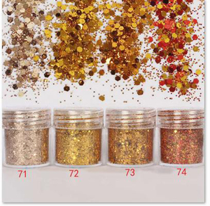 4 cái/bộ óng ánh hình lục giác Chunky móng tay long lanh Sequins siêu mịn HOLO Laser lấp lánh mảnh lát làm móng nghệ thuật trang trí - Product Image 1