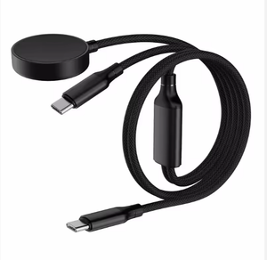 Cable de Carga Inalámbrico 2 en 1 ODM PD3.0, Cable de Datos Trenzado de Nailon y Aleación de Aluminio para Reloj - Product Image 2