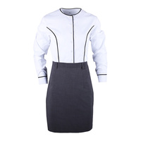 Costume d'affaires 3 pièces de haute qualité personnalisé en usine, veste + pantalon + chemise, pour hôtesse de l'air, uniforme de compagnie aérienne, costume pour femmes