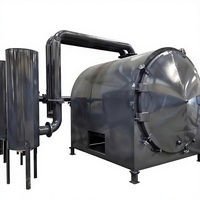 Four de pyrolyse vert multi-moteurs en acier inoxydable à haut rendement pour la carbonisation des tubes de noix de coco/bambou, capacité de 0,3 à 3 tonnes/jour