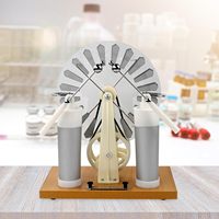 Elektrostatischer Generator, Demonstrationswerkzeug für Physik aus Kunststoff, 14x14cm, Silber, 800g, Anpassbar für Lehrmittel, Bildung, Kinderlabor