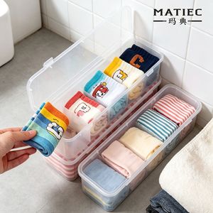 Matic Transparent Compartment <b>Storage</b> <b>Box</b> Sock <b>Drawer</b> Organizer Desktop Plastic Neatening <b>Storage</b> - Product Image 2