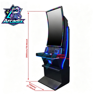 Machine d'arcade sur pied à écran tactile incurvé 4K de 43 pouces, borne multi-jeux à monnayeur pour salle de jeux et centre de divertissement