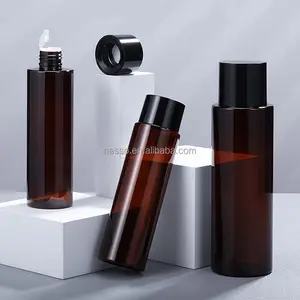 200ml 400ml Embalagem Cosmética Brown Garrafas Face Skin Toner Beauty Container Garrafa Líquida Vazia Com Cap