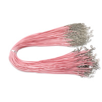 Collier en corde cirée coréenne fait main de 1,5 mm avec fermoir mousqueton, assortiment coloré de composants de bijoux pour accessoires DIY