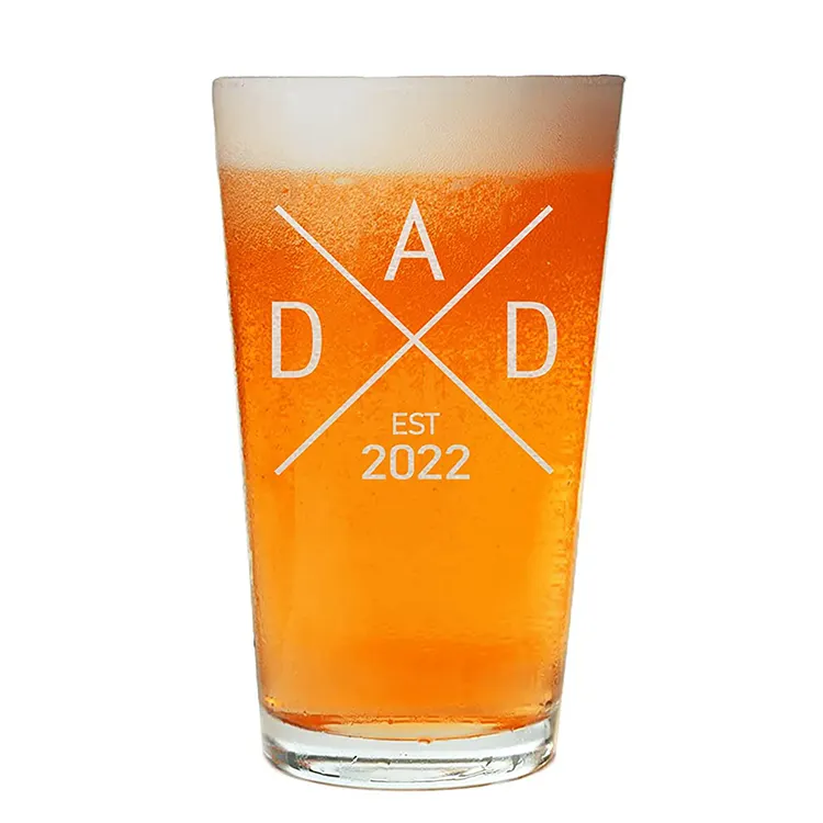 Great New Dad Estabelecido Primeira Hora Pai Beer Pint Glass