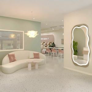 Décoration de salon de beauté de couleur <span class=keywords><strong>macaron</strong></span>, mobilier d'exposition personnalisé, chaise de beauté haut de gamme, design d'intérieur personnalisé de salon de beauté - Product Image 1