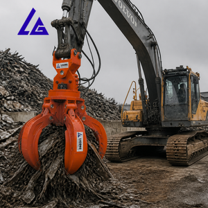 Grappin à déchets à cinq griffes de type « Orange Peel » à capacité accrue et résistant aux chocs pour la manutention de la matière combustible dérivée des déchets - Product Image 4