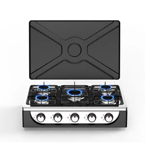 Customized Table Top Cook Top Gas Stove Hob 5 burner High Quality Gas Cooker Stove Burner