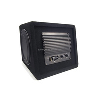 OEM de madera 150W 12V 8 pulgadas compacto coche activo Subwoofer recinto coche Audio Powered caja de altavoz con amplificador de sonido incorporado