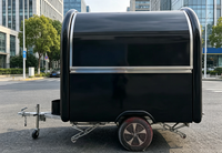 Gebogen glasvezel mobiele foodtrailer met enkele as, op maat gemaakte ijscoupes- en fruitsapbar, straatvoedselverkoopwagen