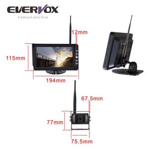 7 ''moniteur 2.4G Numérique Sans Fil Voitures/Camions Vue Arrière Système De Caméra De Recul Caméra de Voiture Arrière - Product Image 3