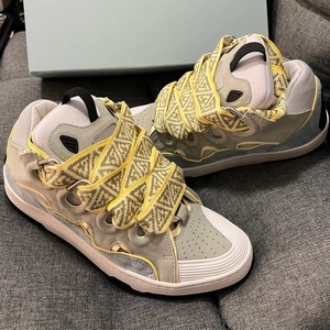 Sneakers di Alta Qualità Originali Lanvim, Design di Lusso, Tomaia in PU con Lacci, Aumento di Altezza, Antiscivolo, Comode, Punta Rotonda - Product Image 2