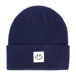 Bonnet tricoté en <span class=keywords><strong>laine</strong></span> roulée pour bébé, chapeau mignon avec motif de visage souriant, bonnet d'automne et d'hiver pour enfants, 2022 - Product Image 6