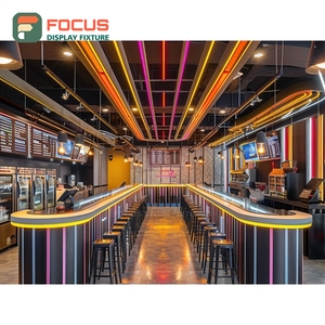 Vitrina expositora de café independiente con acabado negro mate, área de exhibición de accesorios, vitrina para cafetería - Product Image 2