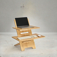 Support pour ordinateur portable en bambou minimaliste avec structure articulée robuste et détails faits à la main, vente en gros directe d'usine, logo personnalisé